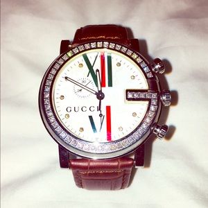 Gucci G Chronograph 101M Diamond Bezel Watch.